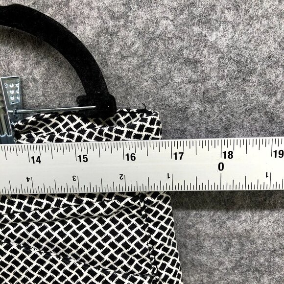 GAP Slim City Trouser Pants Womens 10 Black White Checker Mid Rise Cropped - Picture 9 of 12